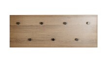 Wandgarderobe >37142< in eiche, schwarz, MDF, Metall - 80x30x5cm (BxHxT)