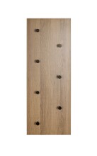 Wandgarderobe >37142< in eiche, schwarz, MDF, Metall - 80x30x5cm (BxHxT)