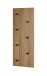 Wandgarderobe >37142< in eiche, schwarz, MDF, Metall - 80x30x5cm (BxHxT)