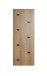 Wandgarderobe >37142< in eiche, schwarz, MDF, Metall - 80x30x5cm (BxHxT)