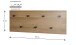 Wandgarderobe >37142< in eiche, schwarz, MDF, Metall - 80x30x5cm (BxHxT)