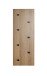 Wandgarderobe >37142< in eiche, schwarz, MDF, Metall - 80x30x5cm (BxHxT)
