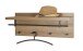 Wandgarderobe >37144< in eiche, schwarz, MDF, Metall - 75x30x26cm (BxHxT)