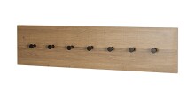 Wandgarderobe >37146< in eiche, schwarz, MDF,...