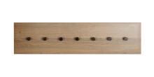 Wandgarderobe >37146< in eiche, schwarz, MDF, Metall - 80x20x5cm (BxHxT)