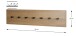 Wandgarderobe >37146< in eiche, schwarz, MDF, Metall - 80x20x5cm (BxHxT)