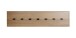 Wandgarderobe >37146< in eiche, schwarz, MDF, Metall - 80x20x5cm (BxHxT)