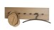 Wandgarderobe >37146< in eiche, schwarz, MDF, Metall - 80x20x5cm (BxHxT)