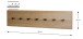 Wandgarderobe >37146< in eiche, schwarz, MDF, Metall - 80x20x5cm (BxHxT)