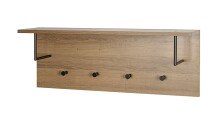 Wandgarderobe >37147< in eiche, schwarz, MDF,...