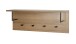 Wandgarderobe >37147< in eiche, schwarz, MDF, Metall - 80x30x20cm (BxHxT)
