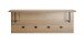 Wandgarderobe >37147< in eiche, schwarz, MDF, Metall - 80x30x20cm (BxHxT)