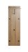 Wandgarderobe >37148< in eiche, schwarz, MDF, Metall - 30x100x20cm (BxHxT)