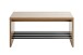 Schuhbank >37149< in eiche, schwarz, MDF, Metall - 80x40x30cm (BxHxT)