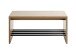 Schuhbank >37149< in eiche, schwarz, MDF, Metall - 80x40x30cm (BxHxT)