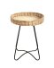 Beistelltisch >37187< in natur, schwarz - 51x41 (HxD)