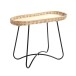 Beistelltisch >37188< in natur, schwarz - 70x55x33 (BxHxT)