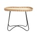 Beistelltisch >37188< in natur, schwarz - 70x55x33 (BxHxT)