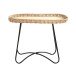 Beistelltisch >37188< in natur, schwarz - 70x55x33 (BxHxT)