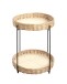 Beistelltisch >37189< in natur, schwarz - 49x42 (HxD)