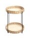 Beistelltisch >37189< in natur, schwarz - 49x42 (HxD)