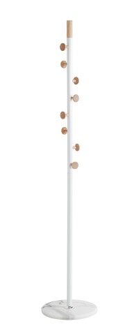 Garderobenständer >37312< in natur, weiß - 178x35 (HxD)