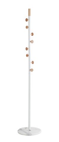 Garderobenständer >37312< in natur, weiß - 178x35 (HxD)