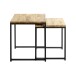 Beistelltisch >37333< (2er Set) in eiche, schwarz - 33x41x33 (BxHxT)