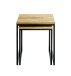 Beistelltisch >37333< (2er Set) in eiche, schwarz - 33x41x33 (BxHxT)