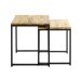Beistelltisch >37333< (2er Set) in eiche, schwarz - 33x41x33 (BxHxT)