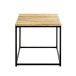 Beistelltisch >37334< in eiche, schwarz, Massivholz, Metall - 45x45x45cm (BxHxT)