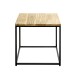 Beistelltisch >37334< in eiche, schwarz, Massivholz, Metall - 45x45x45cm (BxHxT)