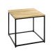 Beistelltisch >37334< in eiche, schwarz, Massivholz, Metall - 45x45x45cm (BxHxT)