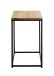 Beistelltisch >37335< in eiche, schwarz, Massivholz, Metall - 35x60x35cm (BxHxT)