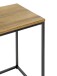 Beistelltisch >37335< in eiche, schwarz, Massivholz, Metall - 35x60x35cm (BxHxT)