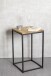 Beistelltisch >37335< in eiche, schwarz, Massivholz, Metall - 35x60x35cm (BxHxT)
