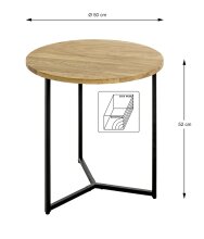 Beistelltisch >37336< in eiche, schwarz,...