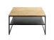 Couchtisch >37338< in eiche, schwarz, Massivholz, Metall - 70x40x70cm (BxHxT)