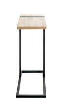 Beistelltisch >37400< in eiche, schwarz - 24x64x49cm (BxHxT)