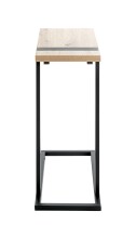 Beistelltisch >37400< in eiche, schwarz - 24x64x49cm (BxHxT)