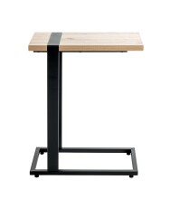 Beistelltisch >37400< in eiche, schwarz - 24x64x49cm (BxHxT)