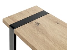 Beistelltisch >37400< in eiche, schwarz - 24x64x49cm (BxHxT)