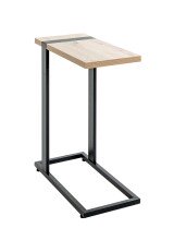 Beistelltisch >37400< in eiche, schwarz - 24x64x49cm (BxHxT)