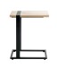 Beistelltisch >37400< in eiche, schwarz - 24x64x49cm (BxHxT)