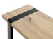 Beistelltisch >37400< in eiche, schwarz - 24x64x49cm (BxHxT)