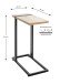 Beistelltisch >37400< in eiche, schwarz - 24x64x49cm (BxHxT)