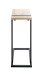 Beistelltisch >37400< in eiche, schwarz - 24x64x49cm (BxHxT)