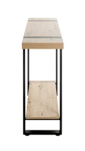 Konsole >37401< in eiche, schwarz - 120x82x30cm (BxHxT)