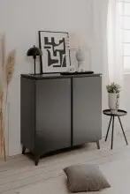 Kommode >Bertrix< in Schiefer dunkel / anthrazit -...