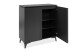 Kommode >Bertrix< in Schiefer dunkel / anthrazit - 88x92x40cm (BxHxT)